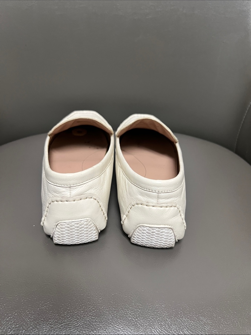 Cole Haan Women's Cream Leather Bit Loafers - Picture 3 of 4